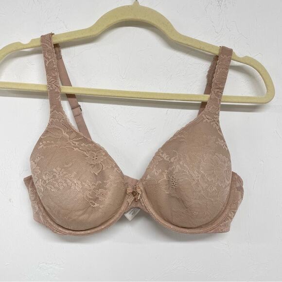 Victoria Secret Nude Lace Push Up Bra 36C - Picture 1 of 8